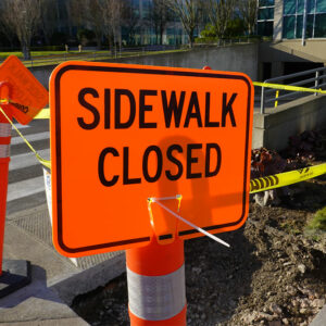 4 useful designs for sidewalk closed signs